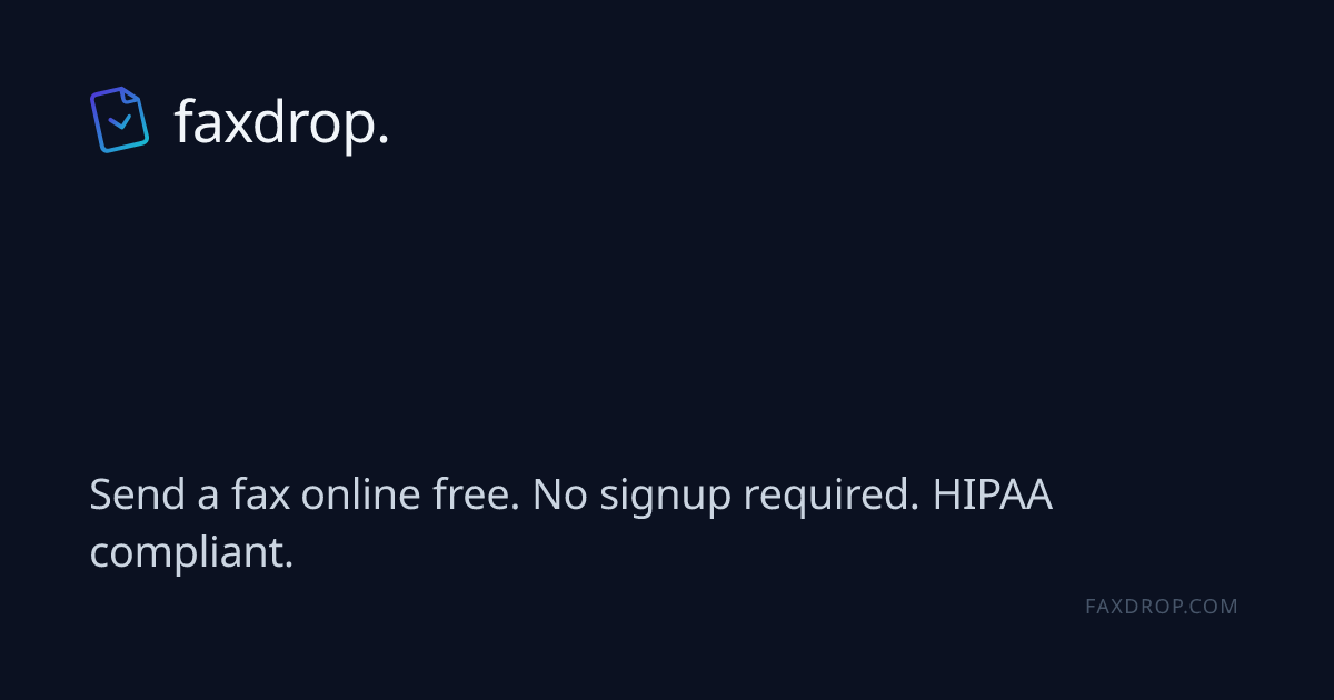 FaxDrop | Send Secure Faxes Online
